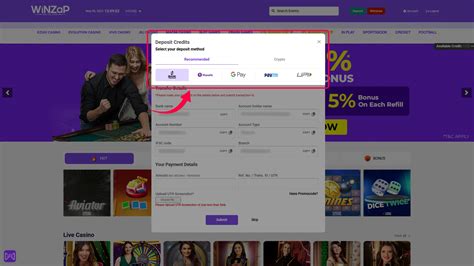 winzap bank transfer